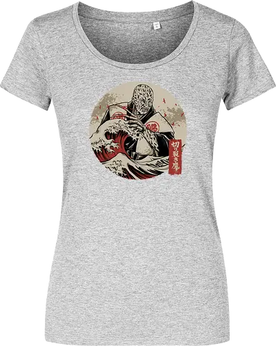 the nightmare samurai  - jasonvoorhees, freddy krueger, friday13th, horror movies, slasher, halloween town, hocus pocus, elmstreet, nightmare, waveoffkanagawa, japanese, shinobi, samurai, horror, halloween - Women T-Shirt