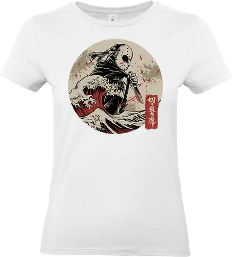 the undying shinobi  - horror, halloween, jasonvoorhees, freddy krueger, friday13th, horror movies, slasher, halloween town, hocus pocus, elmstreet, nightmare, waveoffkanagawa, japanese, shinobi, samurai - Standard T-Shirt (Women)
