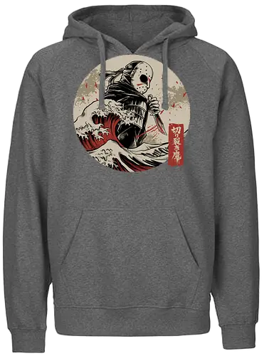 the undying shinobi  - horror, halloween, jasonvoorhees, freddy krueger, friday13th, horror movies, slasher, halloween town, hocus pocus, elmstreet, nightmare, waveoffkanagawa, japanese, shinobi, samurai - Fairtrade Hoodie