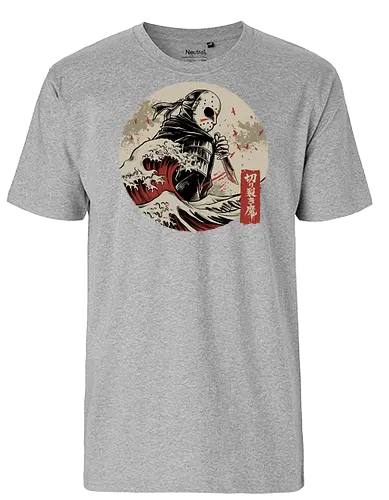the undying shinobi  - horror, halloween, jasonvoorhees, freddy krueger, friday13th, horror movies, slasher, halloween town, hocus pocus, elmstreet, nightmare, waveoffkanagawa, japanese, shinobi, samurai - Fairtrade T-Shirt