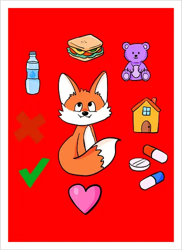 Kommunikationsfuchs - Fuchs, Autismus, Neurodivergenz, Kommunikation - Artprint
