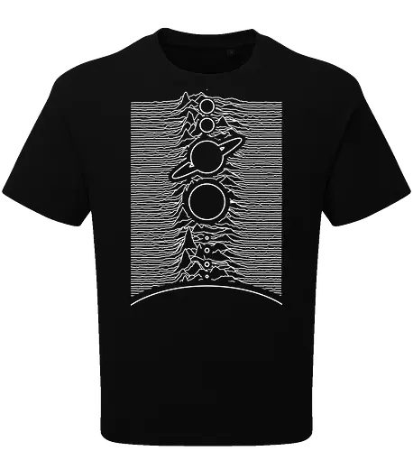 Unknown Solar System - the planets, galaxy, galaxies, Saturn, Solar system, minimal, minimalism, planets, earth, mars, Jupiter - Oversize T-Shirt
