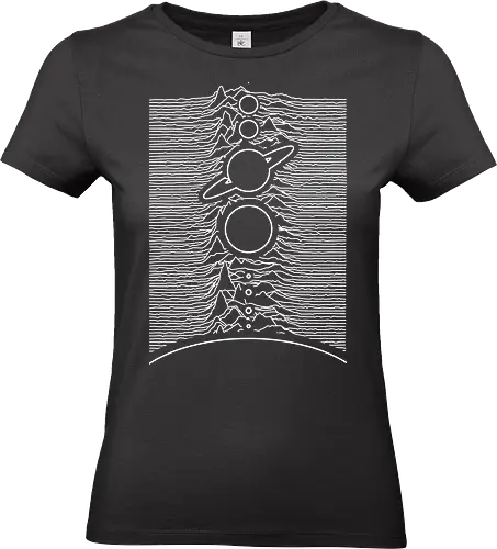 Unknown Solar System - the planets, galaxy, galaxies, Saturn, Solar system, minimal, minimalism, planets, earth, mars, Jupiter - Standard T-Shirt (Women)
