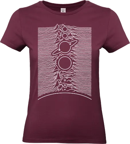 Unknown Solar System - the planets, galaxy, galaxies, Saturn, Solar system, minimal, minimalism, planets, earth, mars, Jupiter - Standard T-Shirt (Women)