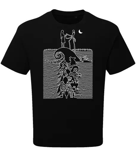 Nightmare Division - Nightmare, jack, sally, album cover, mash up, music cover parody, halloween, mayor, shock lock barrel, sandy claws - Oversize T-Shirt