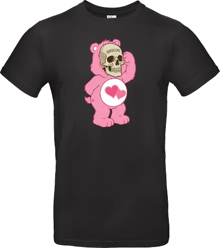 Hardcore Softie: The Skull Bear - pastel goth shirt, creepy cute graphic tee, pink teddy bear skull apparel, dark humor streetwear, hardcore softie merch, weirdcore aesthetic clothing, alternative fashion design, spooky nostalgia shirt, edgy pop art tee, ironic cute clothing - Standard T-Shirt