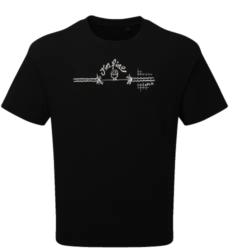 KPLX - I'm fine white - KPLX, cartoon - Oversize T-Shirt