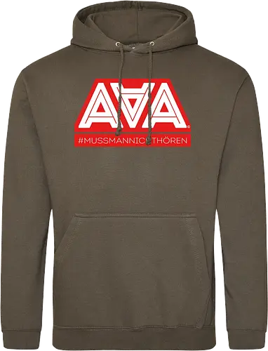 AAA - Muss man nicht hören - AAA, Alliteration am Arsch, poComicast - Standard Hoodie