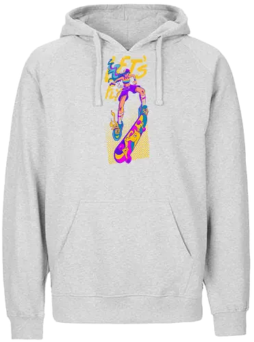 Let's Fly Skatergirl - skate, Skating, skatergirl - Fairtrade Hoodie