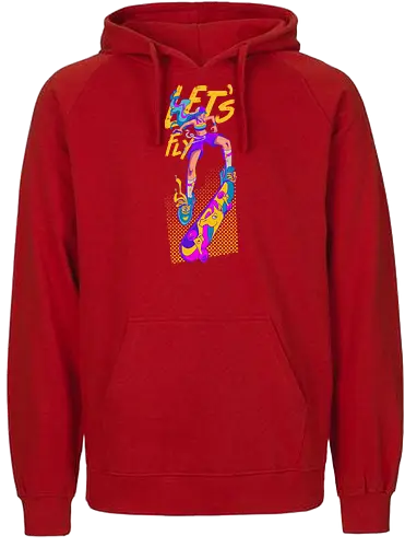 Let's Fly Skatergirl - skate, Skating, skatergirl - Fairtrade Hoodie
