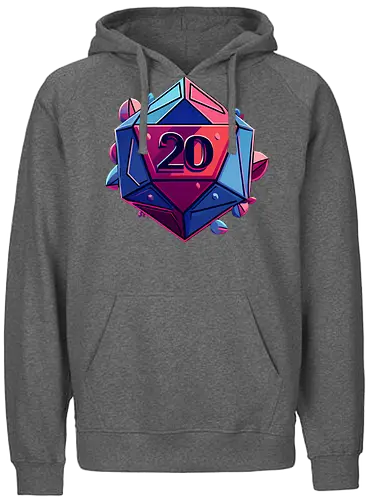 Natural 20 - Diverse Roleplaying - dice, würfel, d20 - Fairtrade Hoodie
