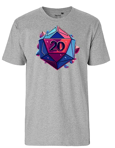 Natural 20 - Diverse Roleplaying - dice, würfel, d20 - Fairtrade T-Shirt