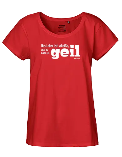 Das Leben ist Scheiße... - pcgames, spruch, gamer, shirt, tshirt - Fairtrade Girl Shirt