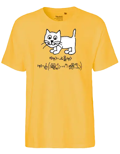 Schrödingers Katze - Quantum Tomato, Florian Aigner, katze, schrödingers katze, mathe, physik, science - Fairtrade T-Shirt