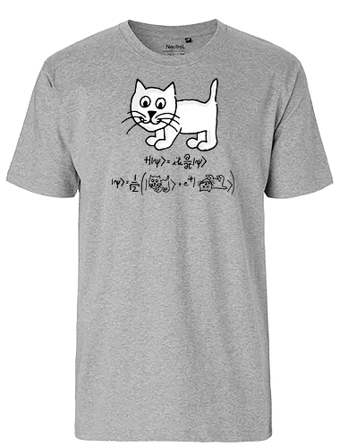 Schrödingers Katze - Quantum Tomato, Florian Aigner, katze, schrödingers katze, mathe, physik, science - Fairtrade T-Shirt