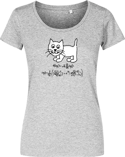 Schrödingers Katze - Quantum Tomato, Florian Aigner, katze, schrödingers katze, mathe, physik, science - Women T-Shirt