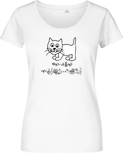 Schrödingers Katze - Quantum Tomato, Florian Aigner, katze, schrödingers katze, mathe, physik, science - Women T-Shirt