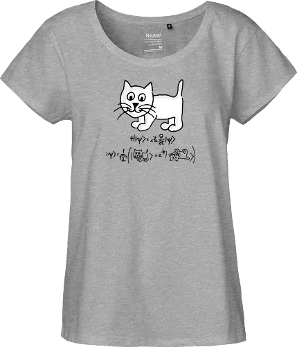 Schrödingers Katze - Quantum Tomato, Florian Aigner, katze, schrödingers katze, mathe, physik, science - Fairtrade Girl Shirt