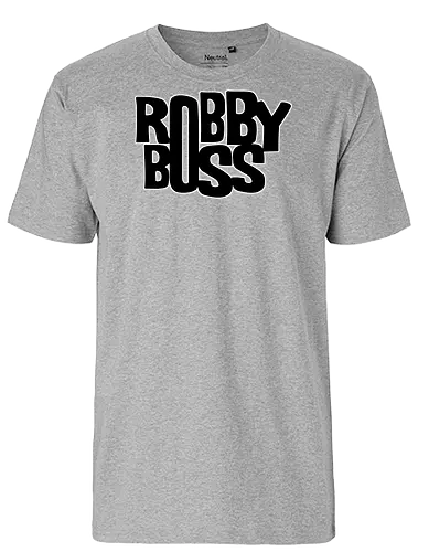 Robby Boss - Logo - rob boss, bob ross, zeichnen, merchandise, rocketbns - Fairtrade T-Shirt