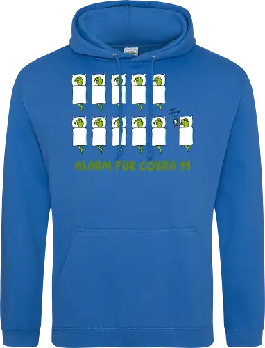 Ruthe - Cobra 11 - Ruthe, Ralph Ruthe, comic, cobra, schlange, 11, Alarm, fun, wecker - Standard Hoodie