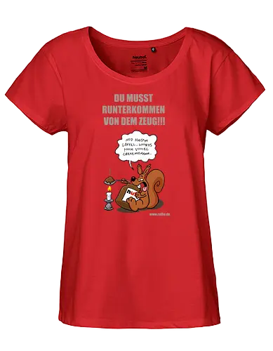 Ruthe - Nutella Eichhorn - Ruthe, Ralph Ruthe, comic, eichhörnchen, Nuss Nugat Creme, sucht - Fairtrade Girl Shirt