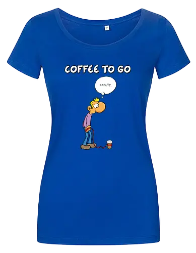 Ruthe - Coffee To Go - Ruthe, Ralph Ruthe, comic, coffee, to go, kaffee, Coffee TOGO - Women T-Shirt