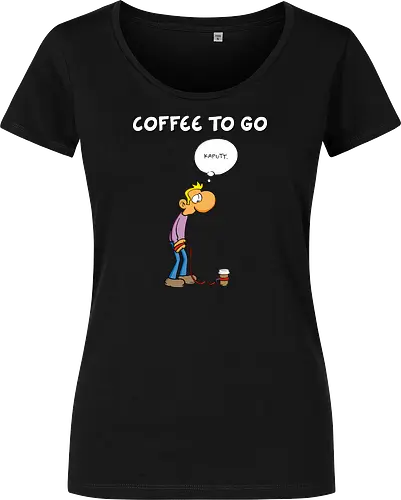 Ruthe - Coffee To Go - Ruthe, Ralph Ruthe, comic, coffee, to go, kaffee, Coffee TOGO - Women T-Shirt