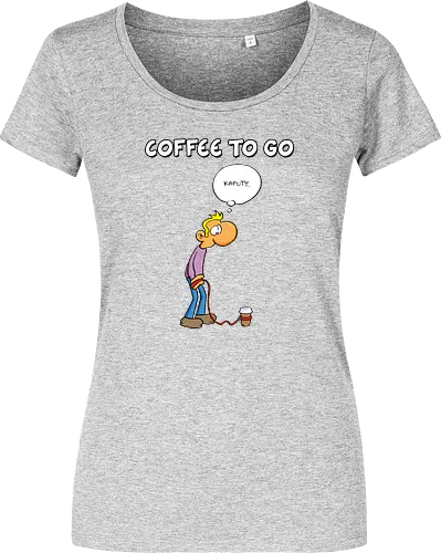Ruthe - Coffee To Go - Ruthe, Ralph Ruthe, comic, coffee, to go, kaffee, Coffee TOGO - Women T-Shirt