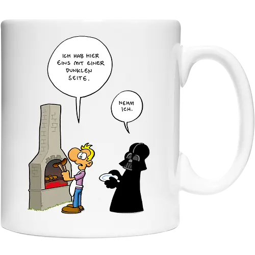 Ruthe - Dunkle Seite - Ruthe, Ralph Ruthe, comic, Dunkle Seite der Wurst, wurst, mashup, Dunkle Seite, dark lord - Cup