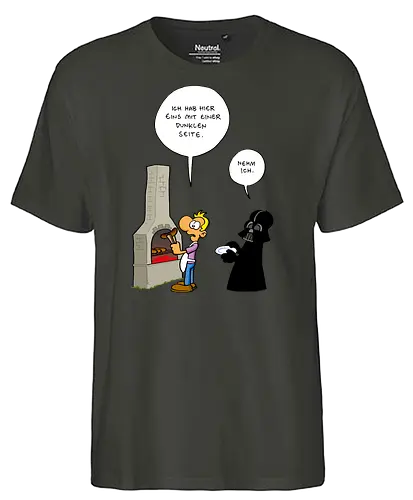 Ruthe - Dunkle Seite - Ruthe, Ralph Ruthe, comic, Dunkle Seite der Wurst, wurst, mashup, Dunkle Seite, dark lord - Fairtrade T-Shirt