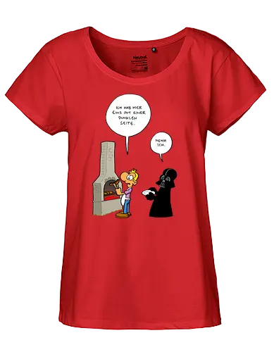 Ruthe - Dunkle Seite - Ruthe, Ralph Ruthe, comic, Dunkle Seite der Wurst, wurst, mashup, Dunkle Seite, dark lord - Fairtrade Girl Shirt