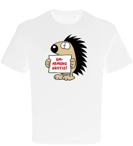 Ruthe - Gratisumarmung - Ruthe, Ralph Ruthe, comic, igel, hug, Gratisumarmung, umarmung - Oversize T-Shirt