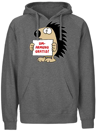 Ruthe - Gratisumarmung - Ruthe, Ralph Ruthe, comic, igel, hug, Gratisumarmung, umarmung - Fairtrade Hoodie