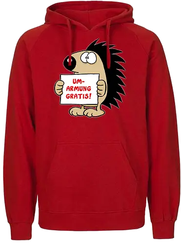 Ruthe - Gratisumarmung - Ruthe, Ralph Ruthe, comic, igel, hug, Gratisumarmung, umarmung - Fairtrade Hoodie