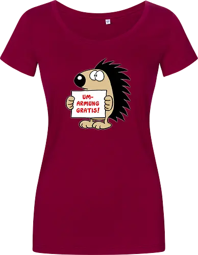 Ruthe - Gratisumarmung - Ruthe, Ralph Ruthe, comic, igel, hug, Gratisumarmung, umarmung - Women T-Shirt