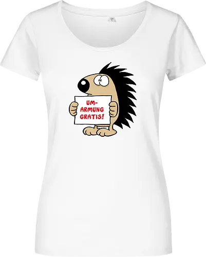 Ruthe - Gratisumarmung - Ruthe, Ralph Ruthe, comic, igel, hug, Gratisumarmung, umarmung - Women T-Shirt