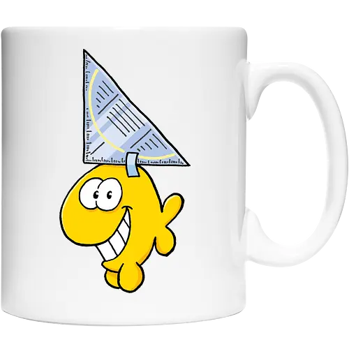 Ruthe - Hai - Ruthe, Ralph Ruthe, comic, Haifisch, fisch, fun, Geodreieck - Cup
