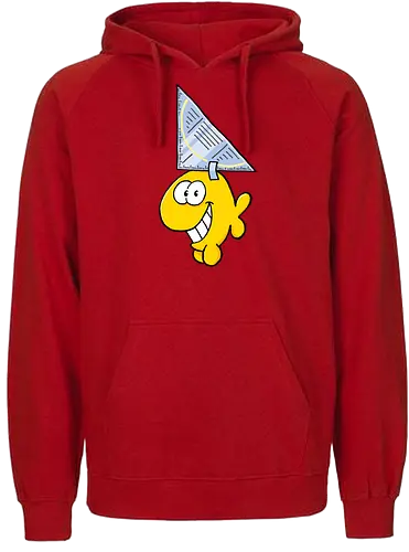 Ruthe - Hai - Ruthe, Ralph Ruthe, comic, Haifisch, fisch, fun, Geodreieck - Fairtrade Hoodie
