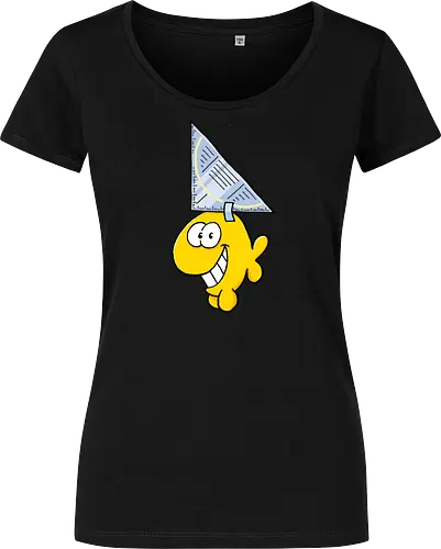 Ruthe - Hai - Ruthe, Ralph Ruthe, comic, Haifisch, fisch, fun, Geodreieck - Women T-Shirt