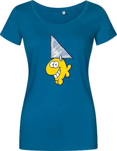 Ruthe - Hai - Ruthe, Ralph Ruthe, comic, Haifisch, fisch, fun, Geodreieck - Women T-Shirt