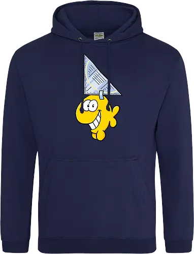Ruthe - Hai - Ruthe, Ralph Ruthe, comic, Haifisch, fisch, fun, Geodreieck - Standard Hoodie