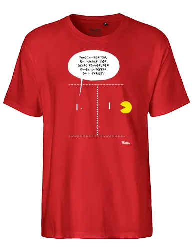 Ruthe - Pong - Ruthe, Ralph Ruthe, comic, Pong, mashup, Retrogaming - Fairtrade T-Shirt