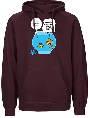 Ruthe - Riss im Aquarium - Ruthe, Ralph Ruthe, comic, Aquarium, fisch, mathe, Dreisatz, Hausaufgaben - Fairtrade Hoodie
