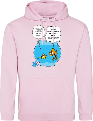 Ruthe - Crack in the Bowl - Ruthe, Ralph Ruthe, comic, crack, Fishbowl, Math, Homework, fish - Standard Hoodie