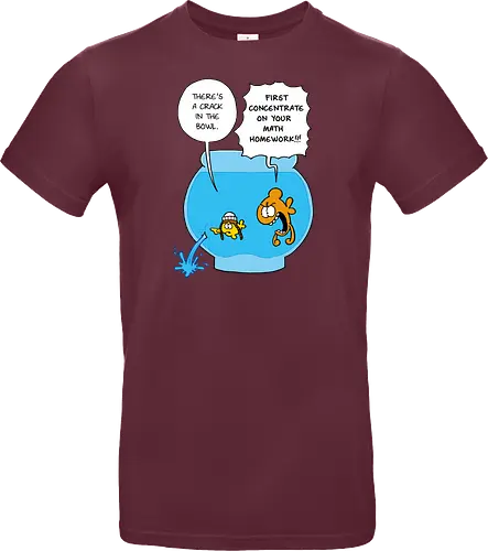 Ruthe - Crack in the Bowl - Ruthe, Ralph Ruthe, comic, crack, Fishbowl, Math, Homework, fish - Standard T-Shirt