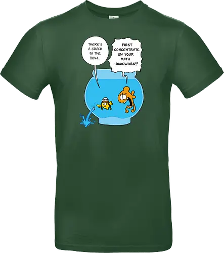 Ruthe - Crack in the Bowl - Ruthe, Ralph Ruthe, comic, crack, Fishbowl, Math, Homework, fish - Standard T-Shirt