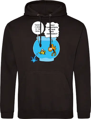 Ruthe - Crack in the Bowl - Ruthe, Ralph Ruthe, comic, crack, Fishbowl, Math, Homework, fish - Standard Hoodie