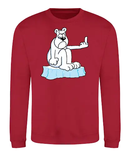 Ruthe - Eisbär - Ruthe, Ralph Ruthe, comic, eisbär, stinkefinger, Klimawandel - Sweatshirt