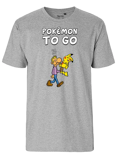 Ruthe - Poke to Go - Ruthe, Ralph Ruthe, comic, pocket, mon, to go, gaming, mashup - Fairtrade T-Shirt