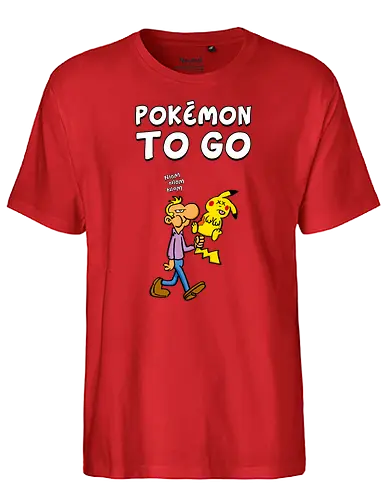 Ruthe - Poke to Go - Ruthe, Ralph Ruthe, comic, pocket, mon, to go, gaming, mashup - Fairtrade T-Shirt